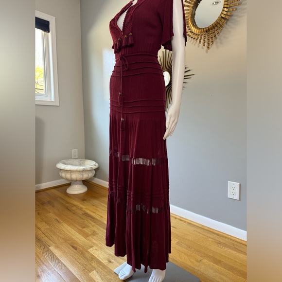Lulu's Burgundy Maxi Dress - Picture 11 of 16